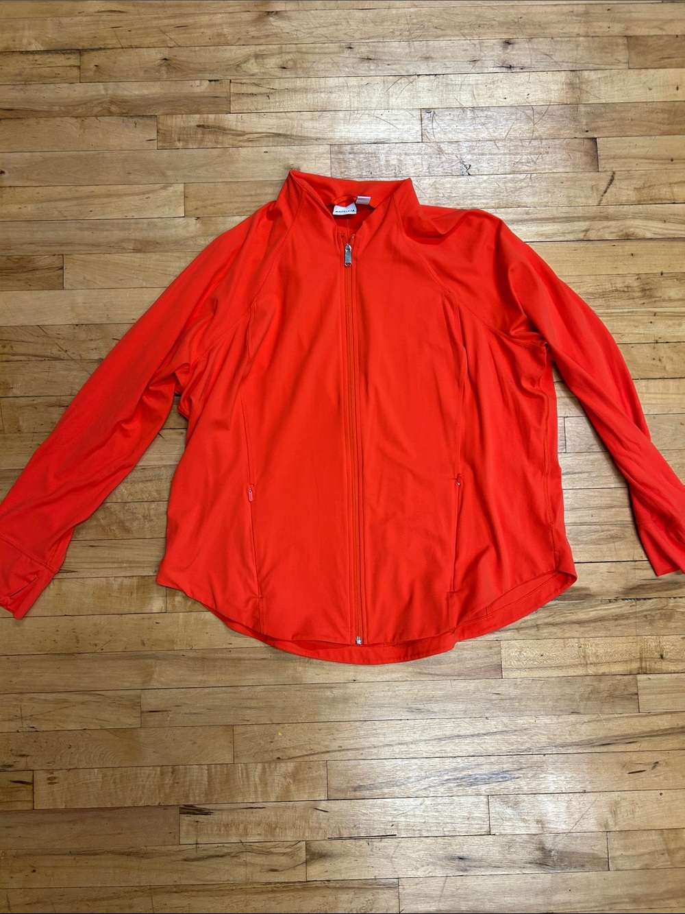 Women's Athleta Orange-red Zip-Front Lightweight Jacket